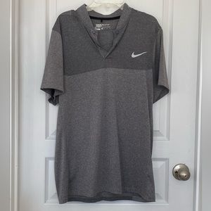 Men’s Nike Golf Grey Blade Collar Polo, Size M